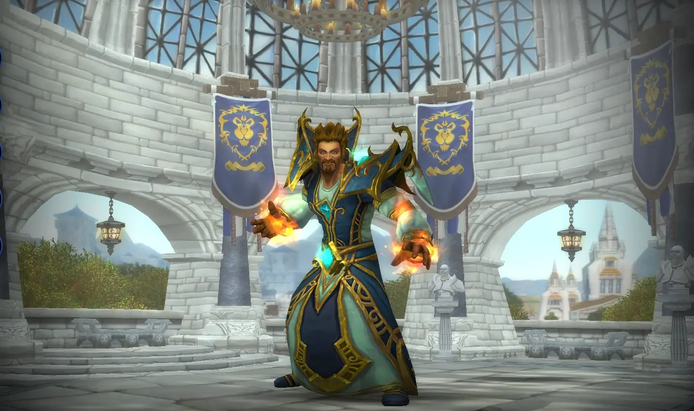 Image of a Mage character from world of warcraft login page