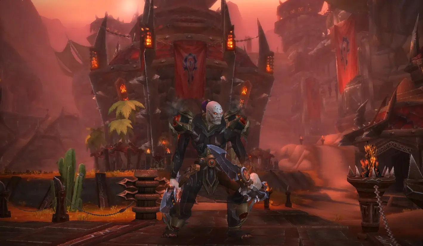 Image of a Rogue character from world of warcraft login page